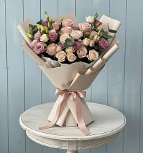 Букет цветов из:  Розы и Лизиантусы #REPLACE_PRED# Пестово Новгородская область