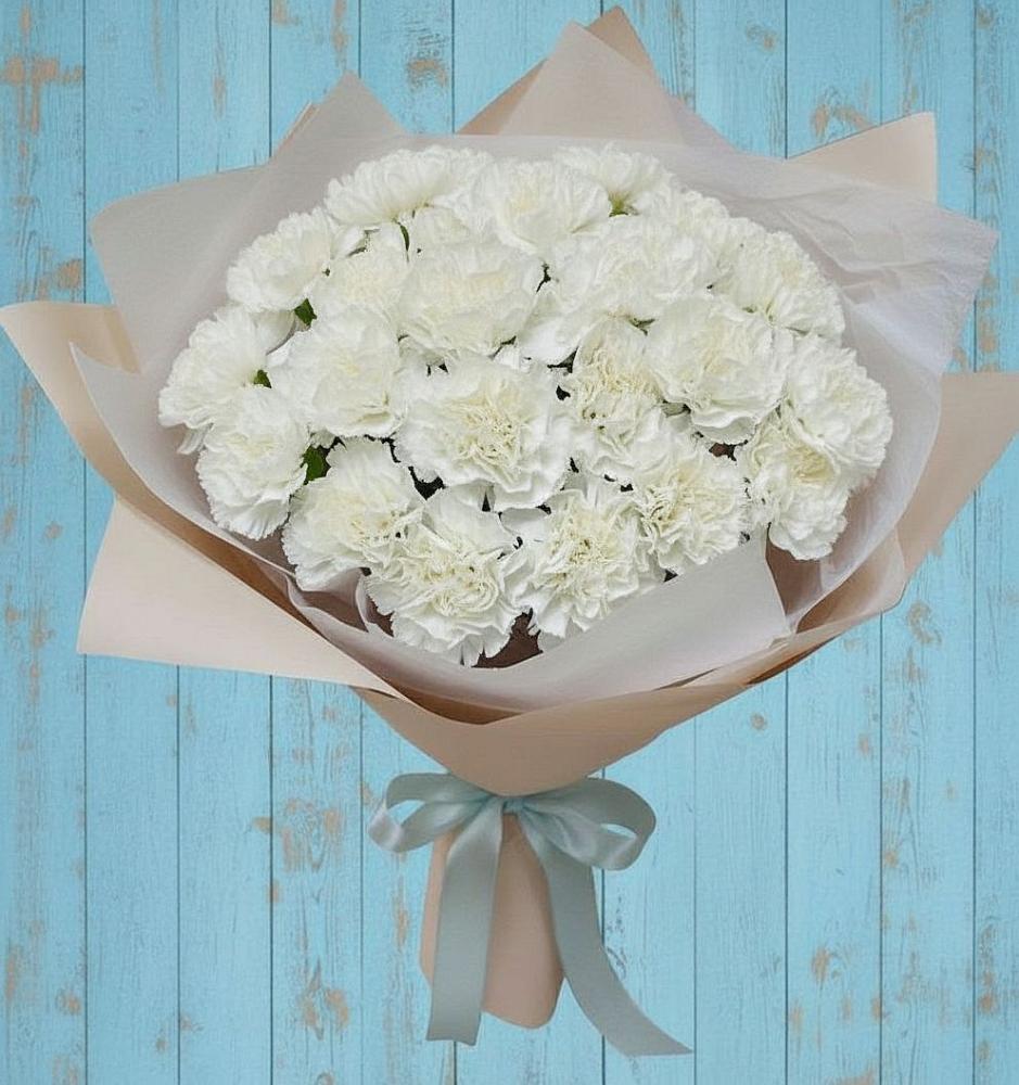 Букет цветов из: Гвоздики в Пестово Новгородская область