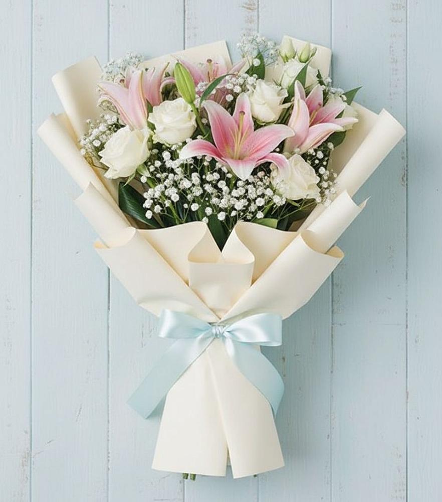 Букет цветов из: Лилии в Пестово Новгородская область