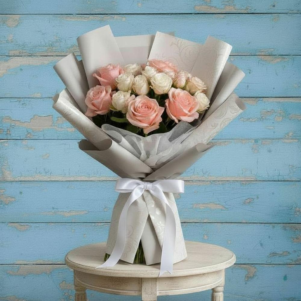 Букет цветов из: Розы в Пестово Новгородская область