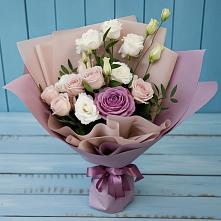 Букет цветов из:  Розы и Лизиантусы #REPLACE_PRED# Пестово Новгородская область