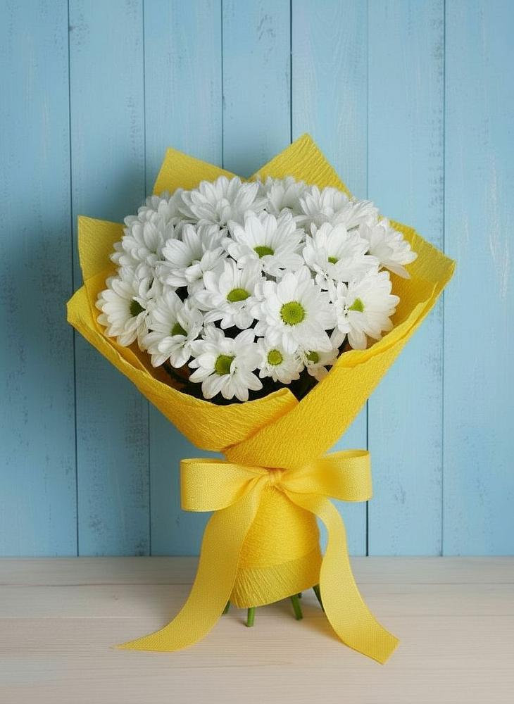 Букет цветов из: Хризантемы в Пестово Новгородская область