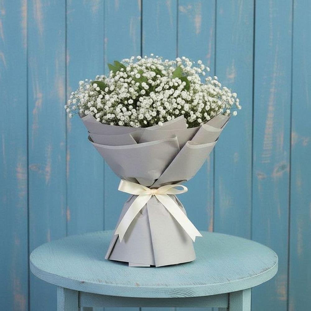 Букет цветов из: Гипсофила в Пестово Новгородская область