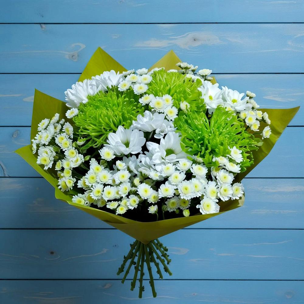 Букет цветов из: Хризантемы в Пестово Новгородская область