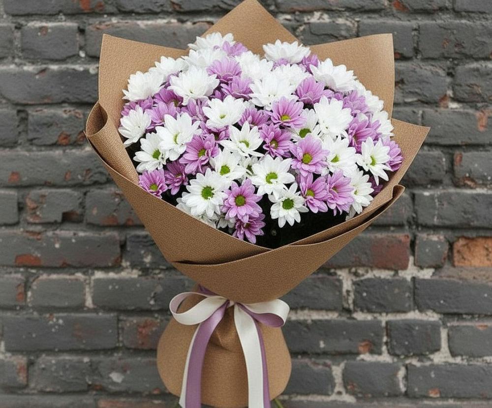 Букет цветов из: Хризантемы в Пестово Новгородская область