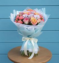 Букет цветов из:  Хризантемы и Розы #REPLACE_PRED# Пестово Новгородская область