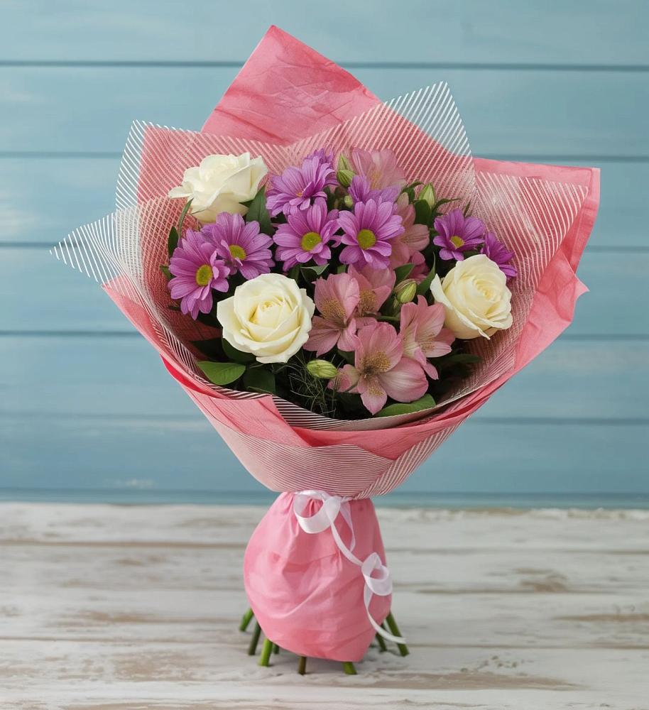 Букет цветов из: Герберы в Пестово Новгородская область