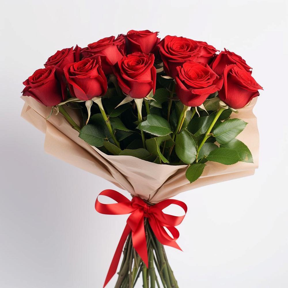 Букет 11 Красных роз Эдлесс Лав в Пестово Новгородская область