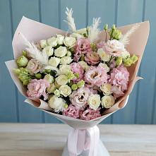 Букет цветов из:  Альстромерии и Розы #REPLACE_PRED# Пестово Новгородская область